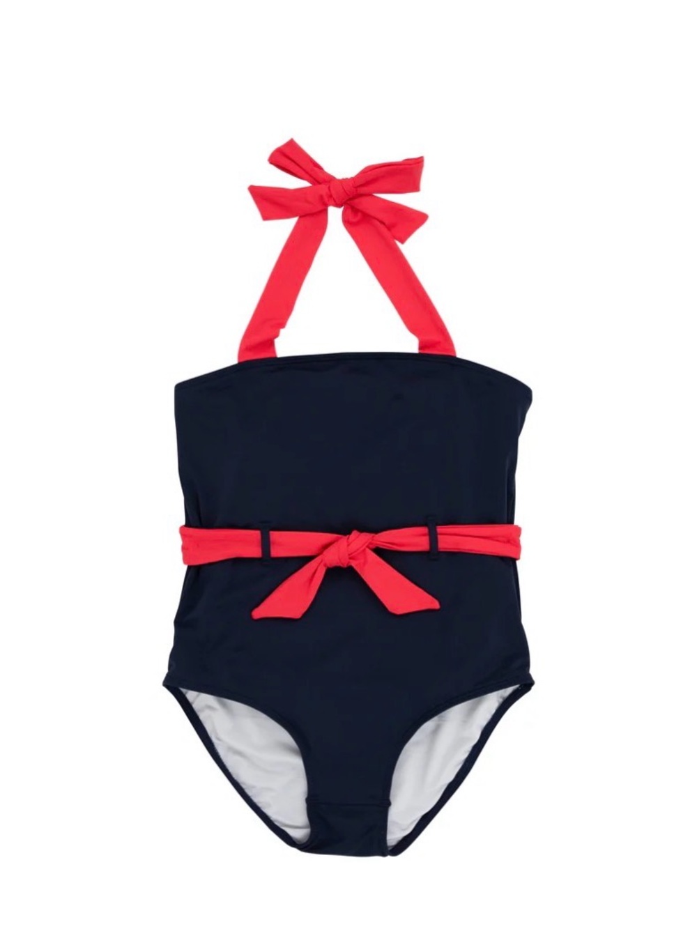 The Beaufort Bonnet Company, Navy and red girls bathing suit, patriotic, 10